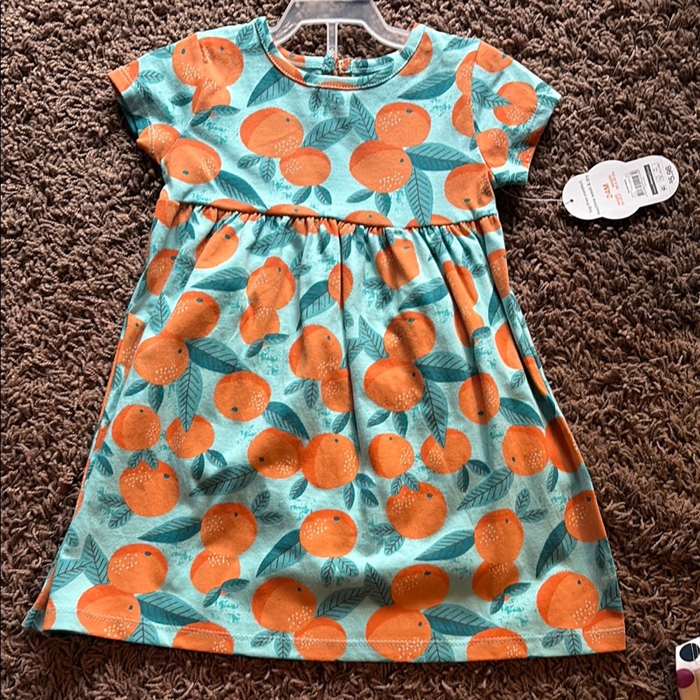 Orange and Blue Kids Dress